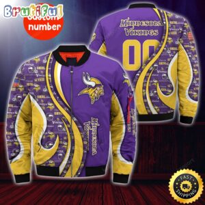 Minnesota Vikings NFL Style Bomber Jacket For Fans