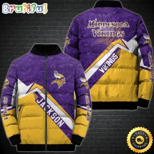 Minnesota Vikings NFL Style Puffer Jacket For Fans