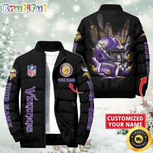Minnesota Vikings NFL Style Puffer Jacket For Fans