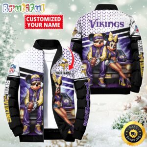 Minnesota Vikings NFL Style Puffer Jacket For Fans