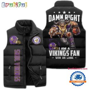 Minnesota Vikings NFL Style Sleeveless Puffer Jacket For Fans