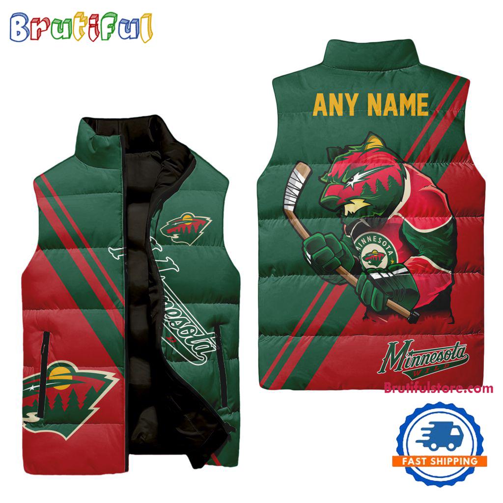Minnesota Wild NHL Style Sleeveless Puffer Jacket For Fans