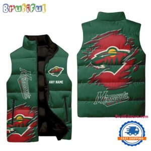 Minnesota Wild NHL Style Sleeveless Puffer Jacket For Fans