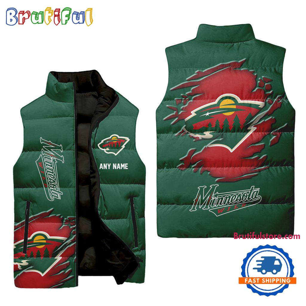 Minnesota Wild NHL Style Sleeveless Puffer Jacket For Fans