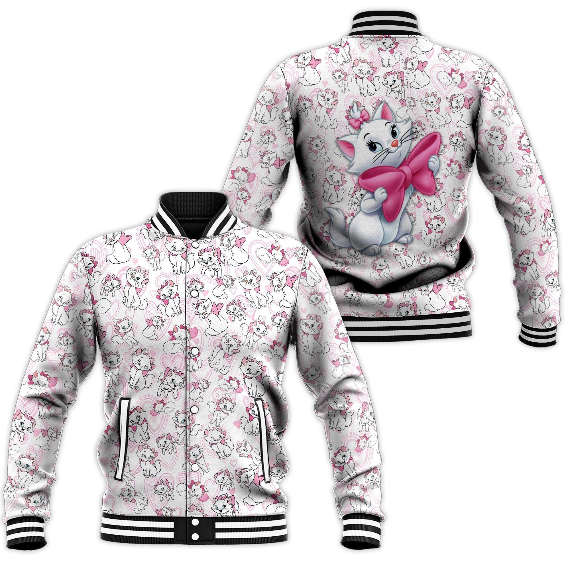 Miss Aristocat Cartoon Style Baseball Jacket For Fans