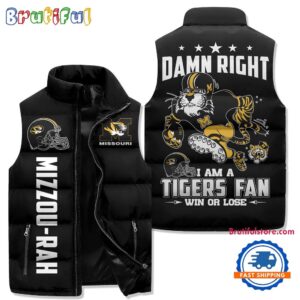 Missouri Tigers NCAA Style Sleeveless Puffer Jacket For Fans