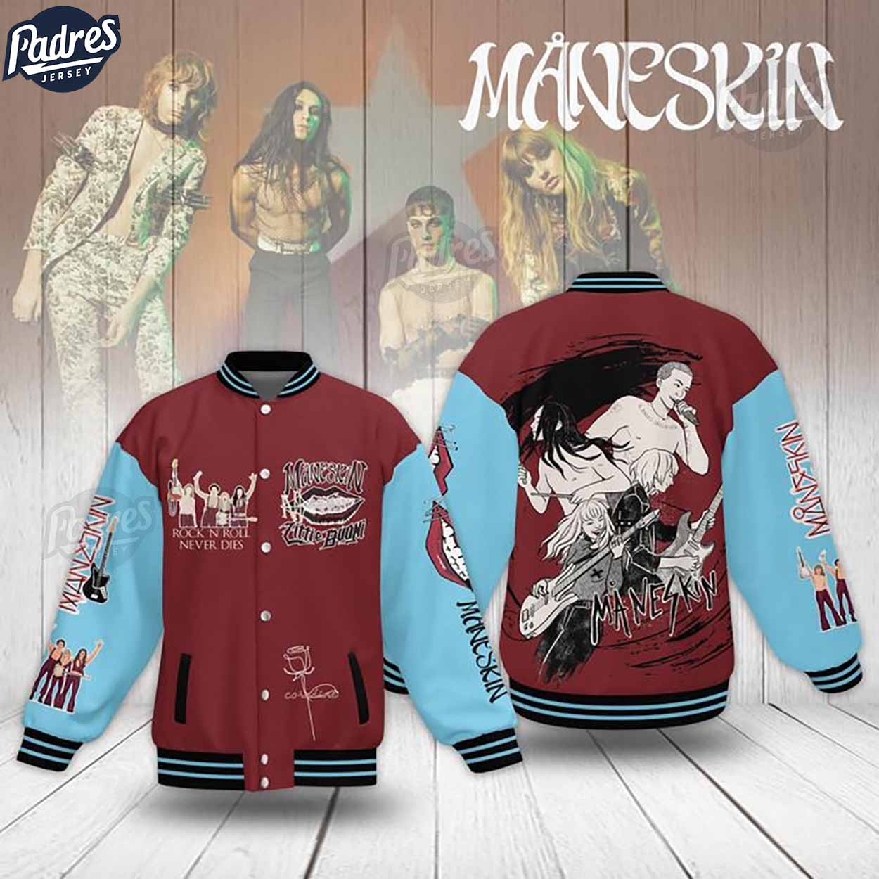 Måneskin Music Style Baseball Jacket For Fans