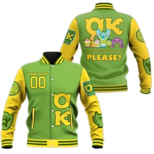 Monsters University Cartoon Style Baseball Jacket For Fans