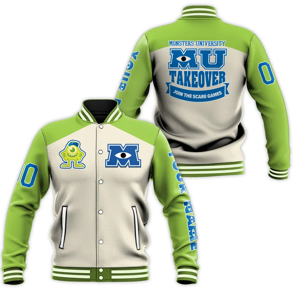 Monsters University Cartoon Style Baseball Jacket For Fans