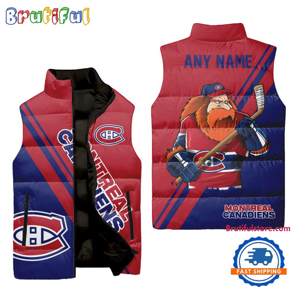 Montreal Canadiens NHL Style Sleeveless Puffer Jacket For Fans