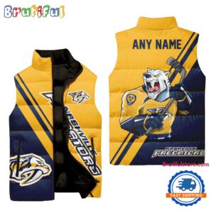 Nashville Predators NHL Style Sleeveless Puffer Jacket For Fans