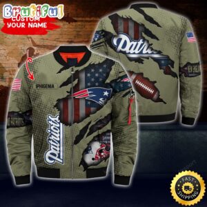 New England Patriots NFL Style Bomber Jacket For Fans