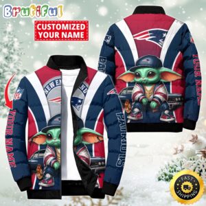 New England Patriots NFL Style Puffer Jacket For Fans