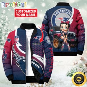 New England Patriots NFL Style Puffer Jacket For Fans