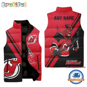 New Jersey Devils NHL Style Sleeveless Puffer Jacket For Fans