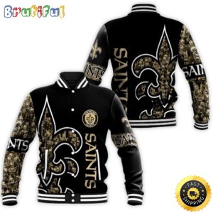 New Orleans Saints NFL Style Baseball Jacket For Fans