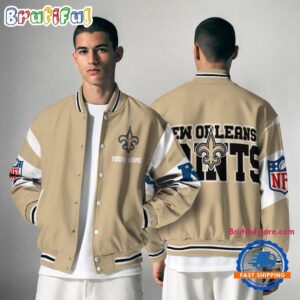 New Orleans Saints NFL Style Baseball Jacket For Fans