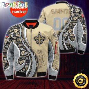 New Orleans Saints NFL Style Bomber Jacket For Fans