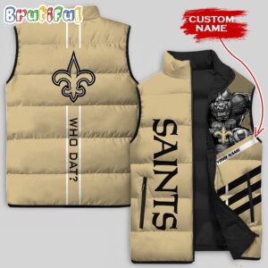 New Orleans Saints NFL Style Sleeveless Puffer Jacket For Fans