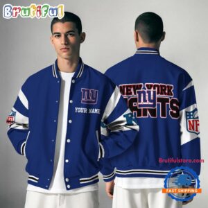 New York Giants NFL Style Baseball Jacket For Fans