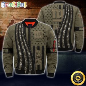 New York Giants NFL Style Bomber Jacket For Fans