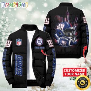 New York Giants NFL Style Puffer Jacket For Fans