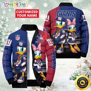 New York Giants NFL Style Puffer Jacket For Fans