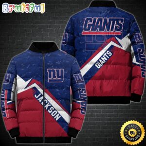 New York Giants NFL Style Puffer Jacket For Fans