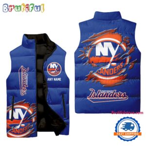 New York Islanders NHL Style Sleeveless Puffer Jacket For Fans