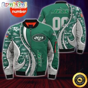 New York Jets NFL Style Bomber Jacket For Fans