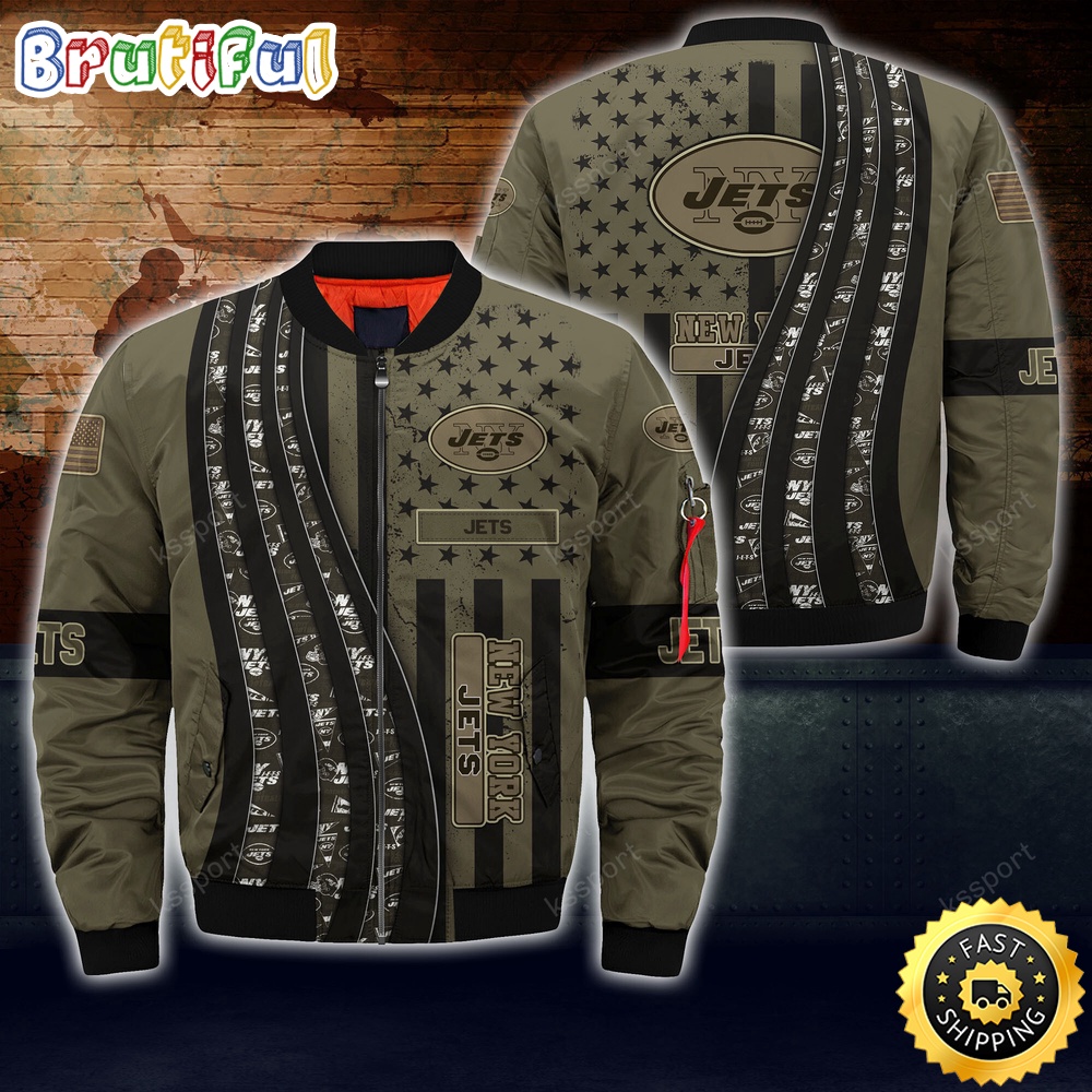 New York Jets NFL Style Bomber Jacket For Fans
