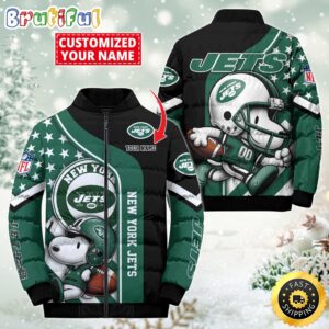 New York Jets NFL Style Puffer Jacket For Fans
