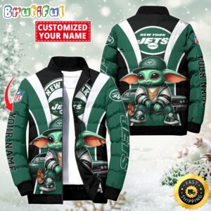 New York Jets NFL Style Puffer Jacket For Fans