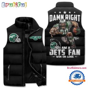 New York Jets NFL Style Sleeveless Puffer Jacket For Fans