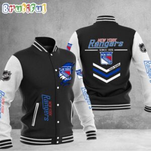 New York Rangers NHL Style Baseball Jacket For Fans