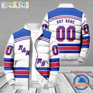 New York Rangers NHL Style Puffer Jacket For Fans