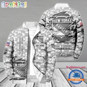 New York Rangers NHL Style Puffer Jacket For Fans