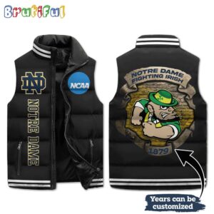 Notre Dame Fighting Irish NCAA Style Sleeveless Puffer Jacket For Fans