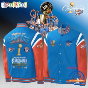 Oklahoma City Thunder NBA Style Baseball Jacket For Fans