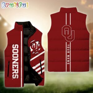 Oklahoma Sooners NCAA Style Sleeveless Puffer Jacket For Fans