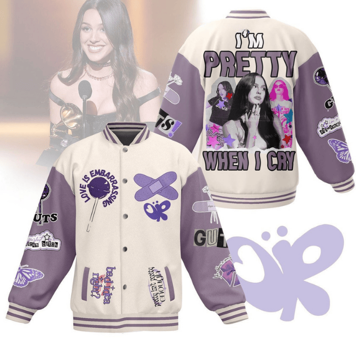 Olivia Rodrigo Music Style Baseball Jacket For Fans