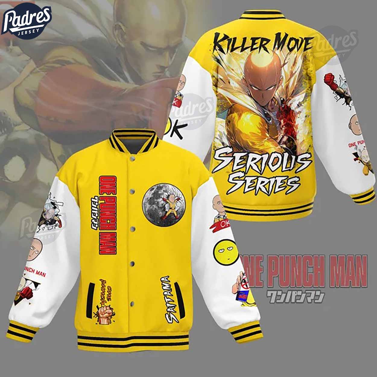 One Punch Man Anime Style Baseball Jacket For Fans