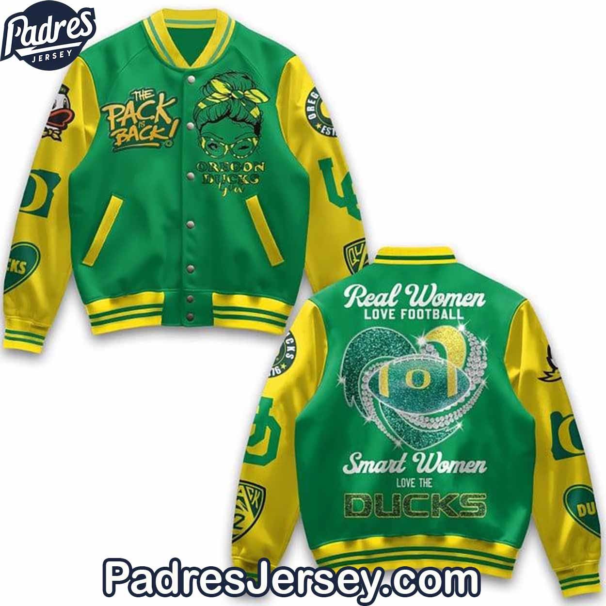 Oregon Ducks NCAA Style Baseball Jacket For Fans