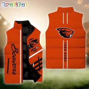 Oregon State Beavers NCAA Style Sleeveless Puffer Jacket For Fans