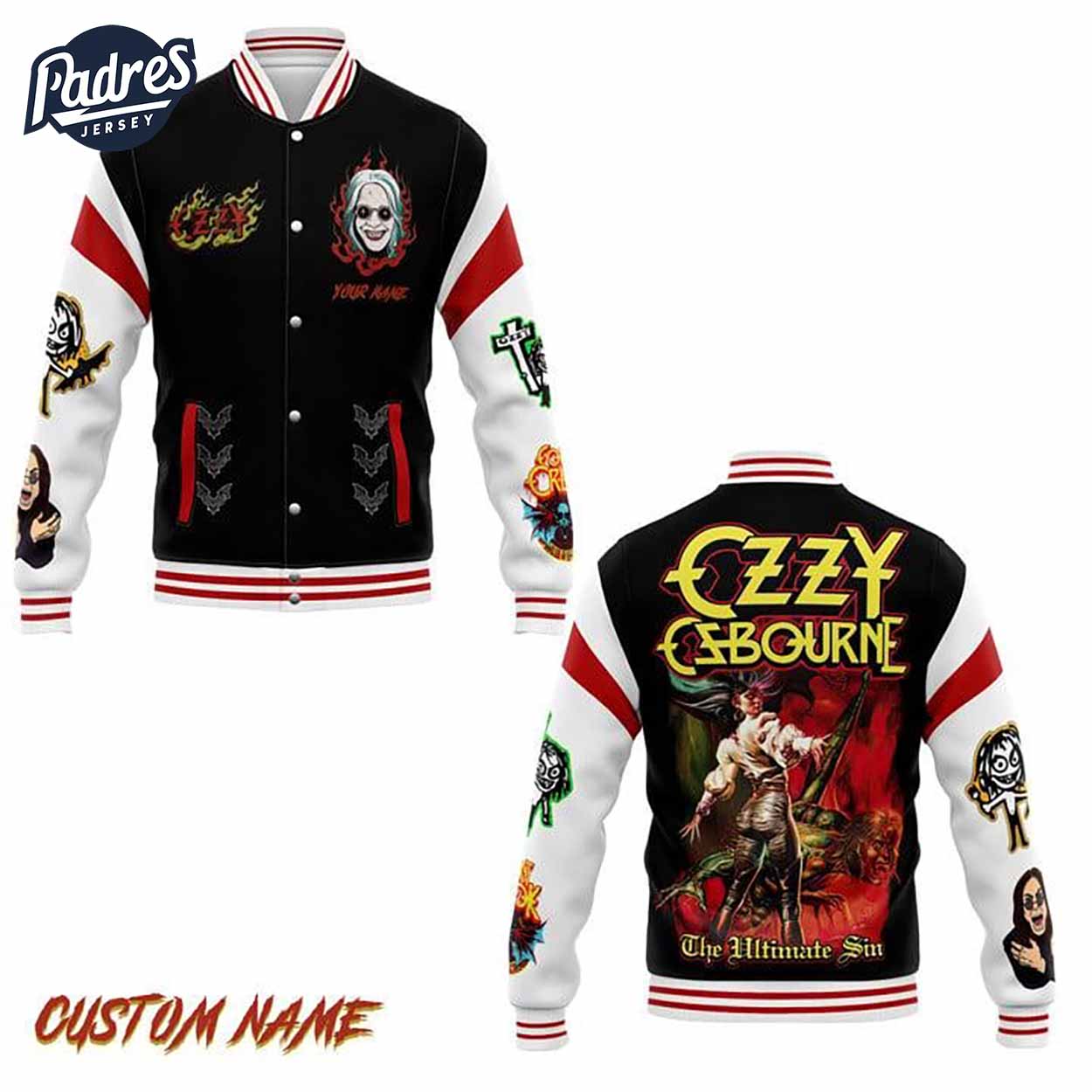 Ozzy Osbourne Music Style Baseball Jacket For Fans