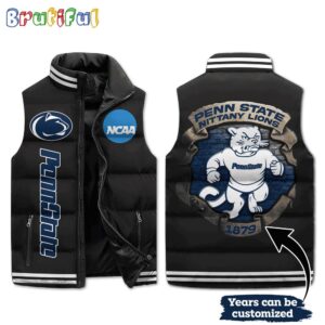 Penn State Nittany Lions NCAA Style Sleeveless Puffer Jacket For Fans