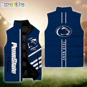 Penn State Nittany Lions NCAA Style Sleeveless Puffer Jacket For Fans