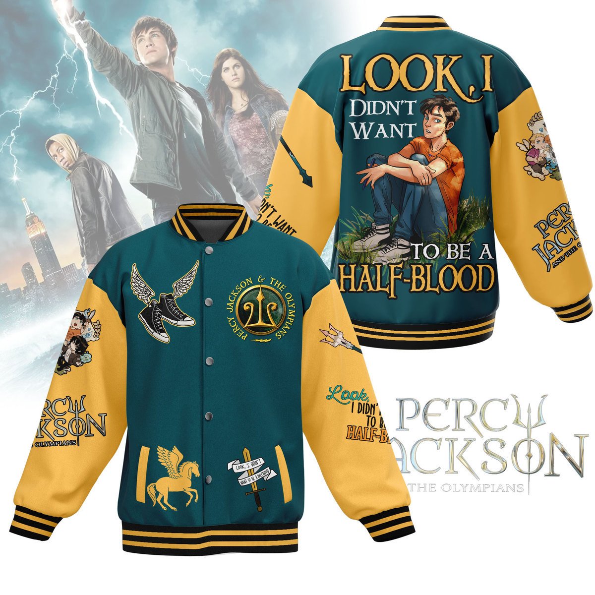 Percy Jackson Movies Style Baseball Jacket For Fans