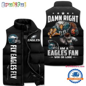 Philadelphia Eagles NFL Style Sleeveless Puffer Jacket For Fans