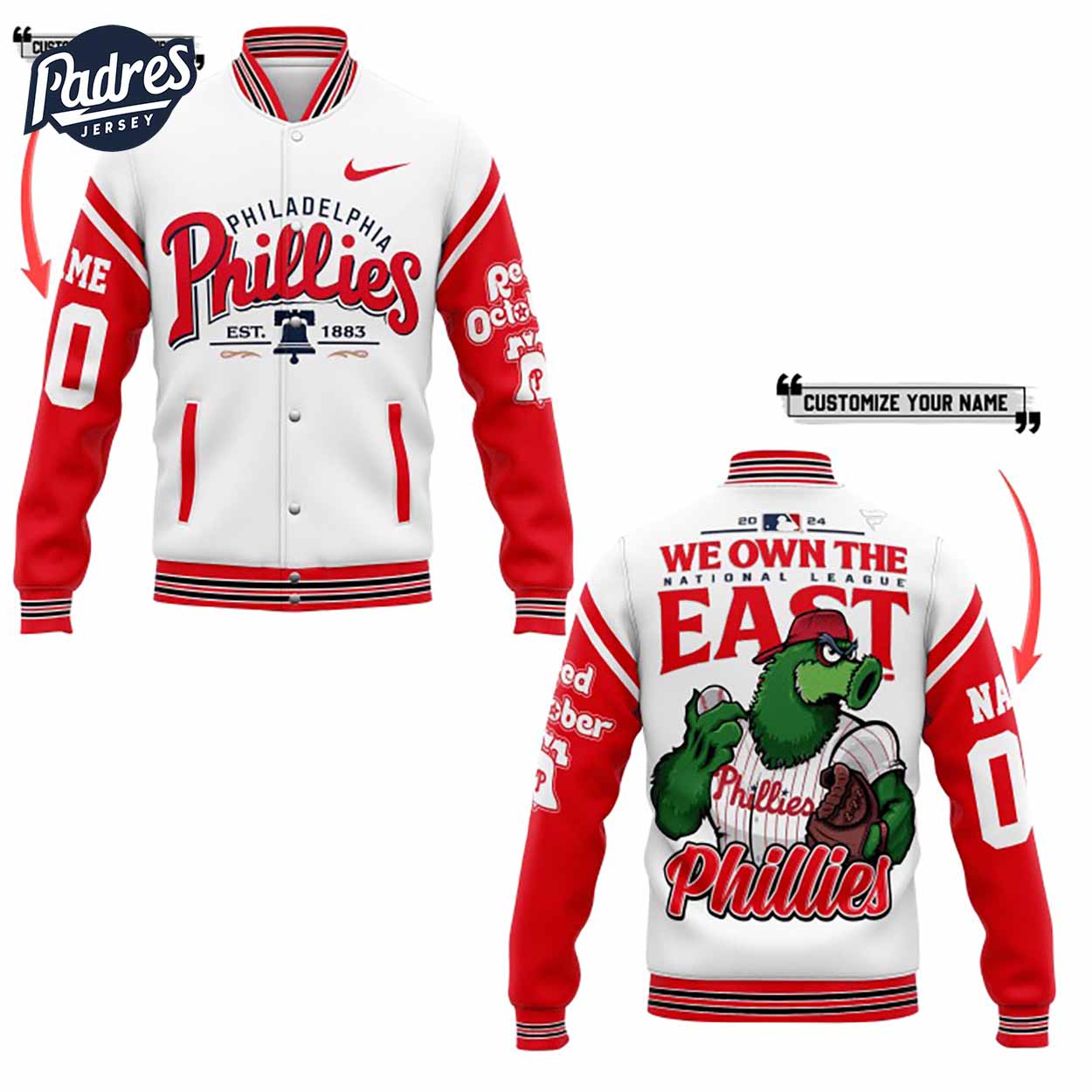 Philadelphia Phillies MLB Style Baseball Jacket For Fans